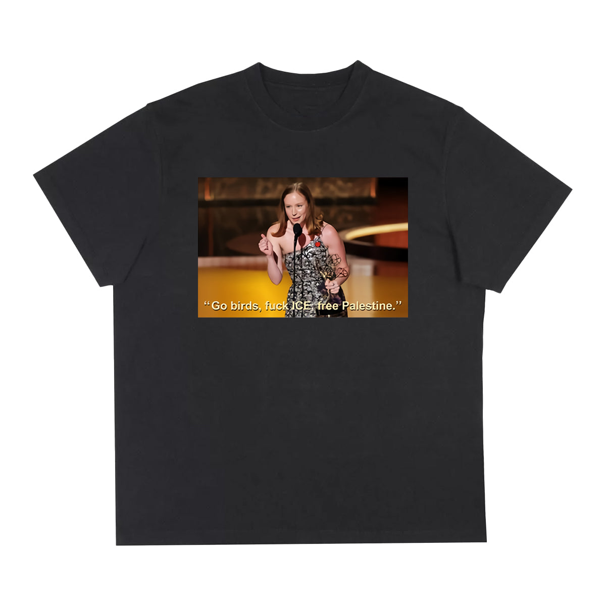 Hannah Einbinder Go Birds Fuck Ice Free Palestine Shirt