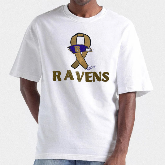 Ravens Ribbon Drawing Crucial Catch Game Shirt