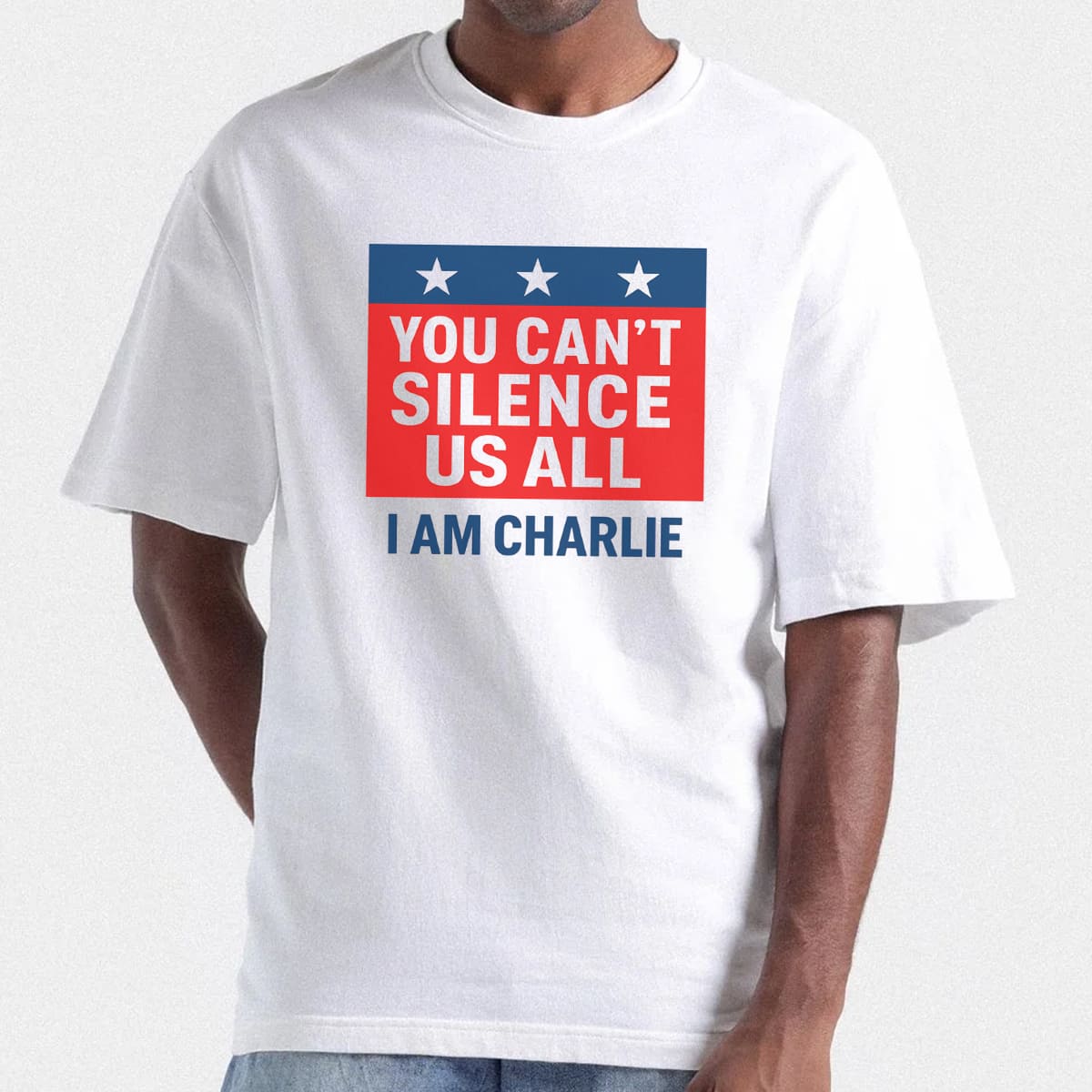 You Can't Silence Us All I Am Charlie T-Shirt