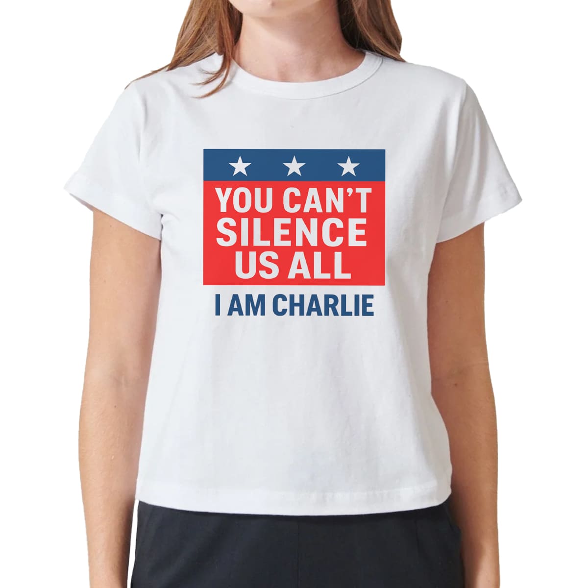 You Can't Silence Us All I Am Charlie T-Shirt